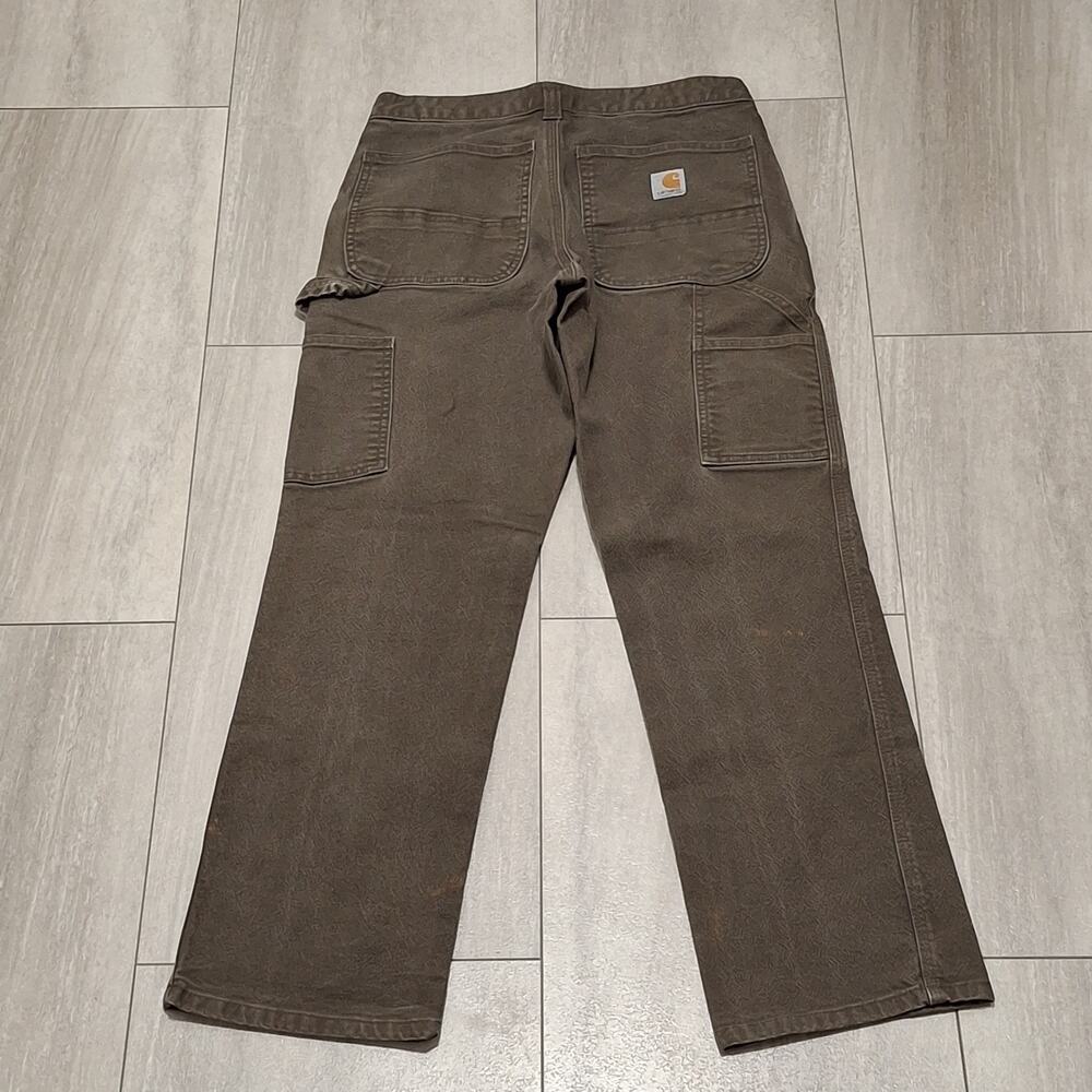Carhartt Duck Relaxed Fit Jeans Carpenter Pants Brown 103279 217 Mens Size 30x30